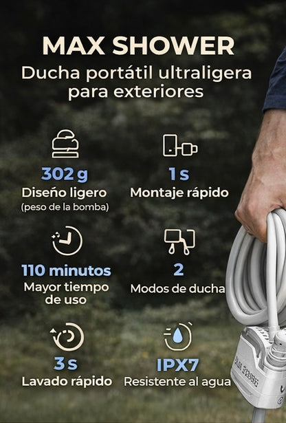 Ducha Portable Flextail-Max IPX7