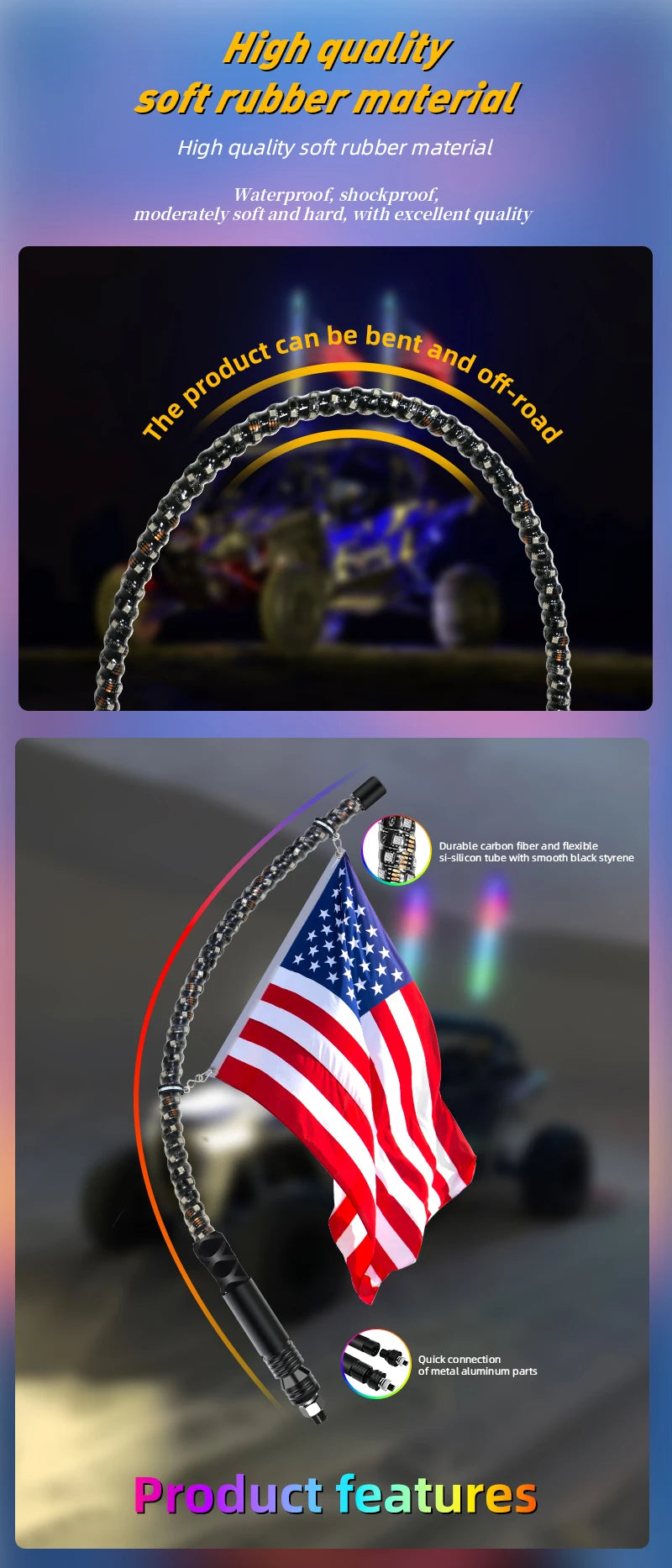 Látigo LED RGB Frontera™ RZR, CAN-AM