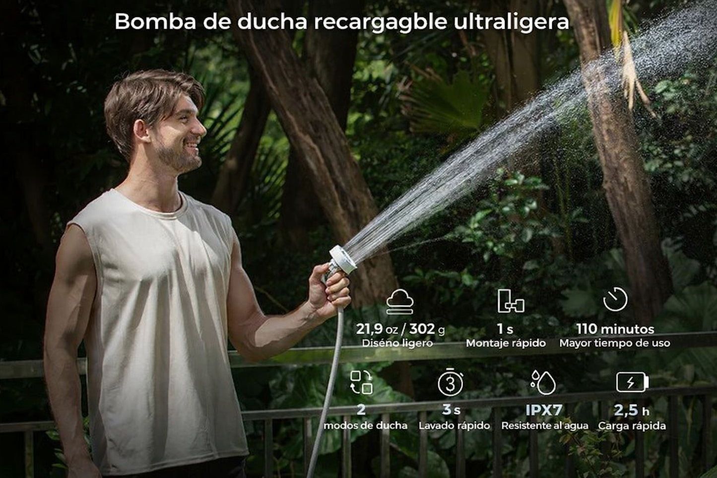 Ducha Portable Flextail-Max IPX7